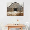 thumbnail image 2 of Orinice  Rustic Farmhouse Wall Art Modern Brown Barn with White Texture 3D Country Themed Picture Artwork for Livingroom Ready to Hang20x16inch 20x16in, 2 of 3