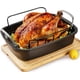 thumbnail image 1 of Bandeja para asar antiadherente con rejilla, bandeja grande para asar pavos, bandeja para asar con asas más anchas, construcción resistente, asador con rejilla - Bandeja para asar pavos de 17,2 x, 1 of 6
