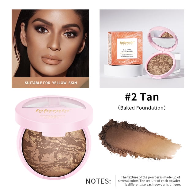 Multipurpose Contour Bronzer Powder Foundation, Lightweight Buildable Sheer to Light Coverage, Long-lasting, Satin Shimmer Finish Face Powder Makeup & Setting Powder