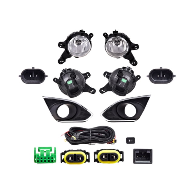 Set Faros Niebla Spark 2013 A 2017 Chevrolet C/Rejilla Filo Crom Genérica .
