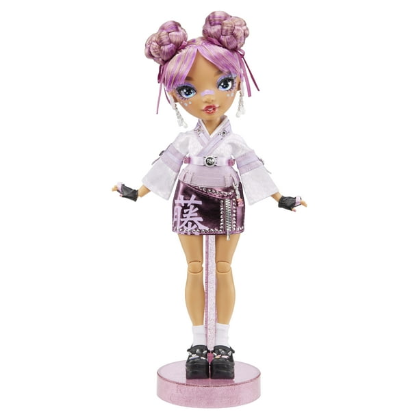 Rainbow High Lila Yamamoto- Mauve Purple Doll with 2 Designer