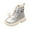 Silver, variant on CAICJ98 Toddler Girl Ankle Boots Lace up Riding Boots Flat Fashion Booties Low Heel Combat Boots Toddler Girl (Little Kid/Big Kid),11