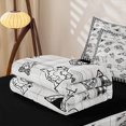 thumbnail image 5 of catabedysis Sketch Camping Zipper Twin Comforter Sets with Fitted Sheet and 2 Pillowcases,Camper Pattern Print Zipper Bedding Set For Boys,Multicolor,Black Reversible,4-Piece, 5 of 7