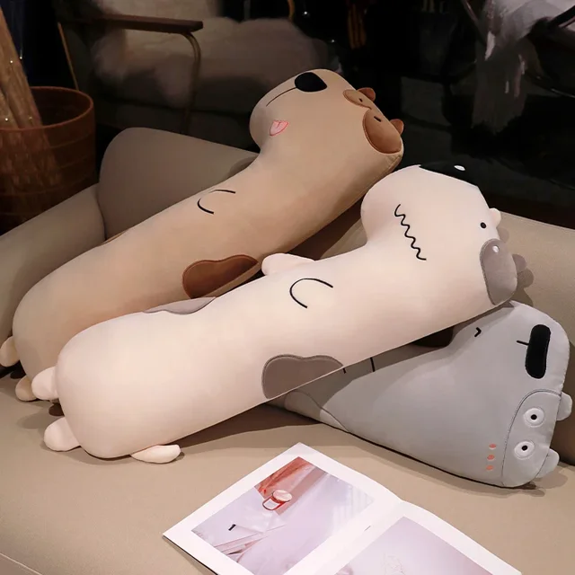 Almohada de peluche de perro largo, juguetes de peluche suaves, Animal de dibujos animados, muñeca de cachorro, siesta, sueño, abrazo, cojín, regalo de cumpleaños para niños722