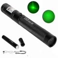 thumbnail image 1 of Laser flashlight 303 200 Mw laser pointer green with adjustable focus and star filter pattern, 1 of 5