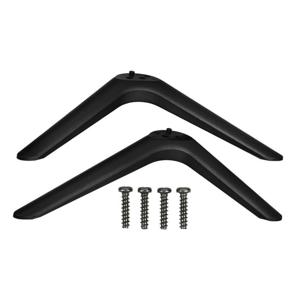 KAKOWELY TV Stand Legs Replacement 1 Pair Universal TV Stand Base Legs Tabletop TVs Double Hole Plastic Feet Screen Adjustable Replacement7.87"X1.97"X1.77"