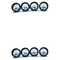 thumbnail image 4 of bedienty Pack of 4 1/28 Remote Control Racing Tire Wheels Rims Spare Parts Tires Blue 2Set, 4 of 6