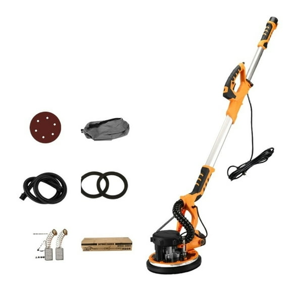 9-inch Electric Drywall Sander 225MM Wall Grinding Machine Putty Dustless Self -vacuum LED Long Rod Polishing Sand Paper Machine ,Widely Use