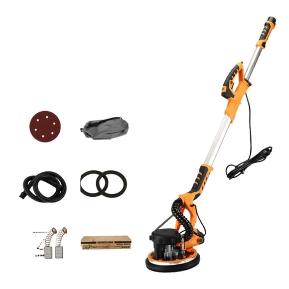 9-inch Electric Drywall Sander 225MM Wall Grinding Machine Putty Dustless Self -vacuum LED Long Rod Polishing Sand Paper Machine ,Wide Use