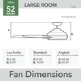 thumbnail image 2 of Hunter 52 inch Indoor Ceiling Fan No Light - Modern Ceiling Fan without Light, 3 Blades, Standard Mount, For Bedroom, Living Room, or Kitchen, Wall Control - Presto 52383, Dove Grey, 2 of 16