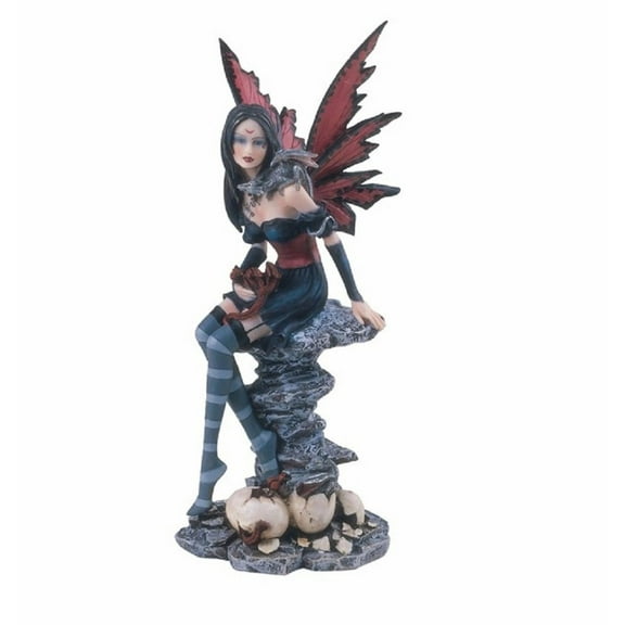 FC Design 10.25"H Red Fairy with Baby Dragons Statue Fantasy Decoration Figurine