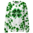 thumbnail image 2 of Xuyuer Women's Round Neck St. Patrick's Day Printed Long Sleeve Shirts Sweatshirt - Festive Holiday Graphic Pullover Top for Seasonal Parties, Gift Exchanges and Cozy Spring Summer Wear, 2 of 5