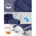 thumbnail image 6 of Women's Lightweight Packable Puffer VestWarm Quilted Windproof Sleeveless Jacket with 5 Zipper Pocketsfor Golf Hiking Travel Casual Wear Navy XS, 6 of 8