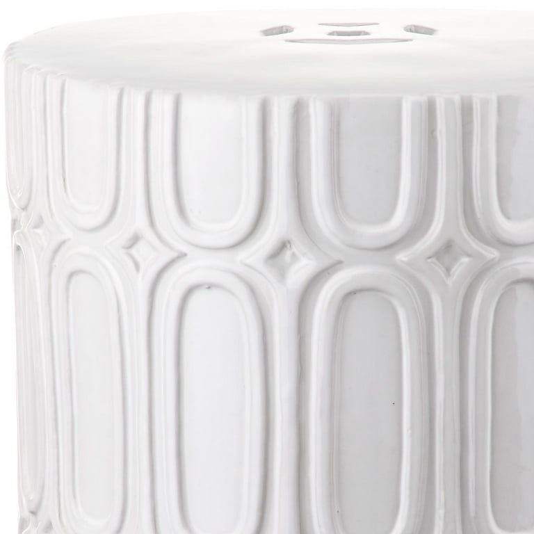 Safavieh Melody Lattice Indoor Outdoor Garden Stool Antique White