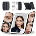 thumbnail image 3 of High-Quality LED Makeup Mirror with 5X,10X,20X,30X Magnification, Triple Folding Design, Touch Control Adjustable Brightness Lighting Modes, 3 of 9