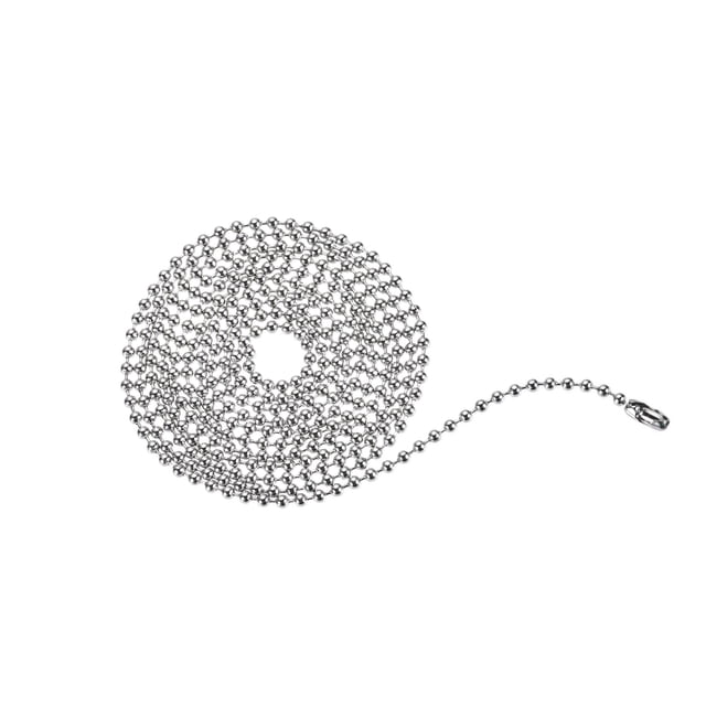 Extensión de cadena de tiro Uxcell 3.28 pies acero inoxidable 2 mm con cuentas para luz/ventilador 1 paquete