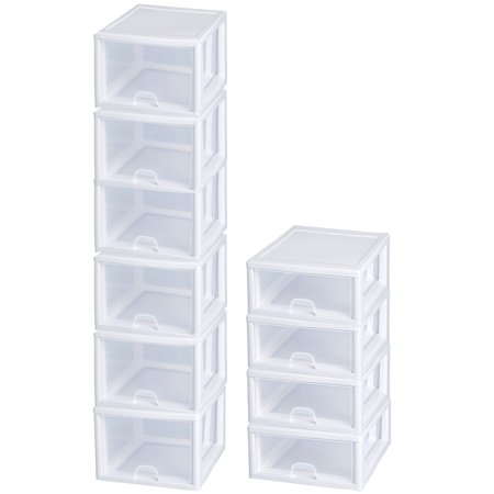 Sterilite 27 Qt Stacking Storage Drawer Container 6 Pack 16 Qt