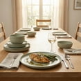 thumbnail image 4 of GreenElevate Porcelain Elegance 12-Piece Dinnerware Set for 4, Plates&Bowls, Microwave & Dishwasher Safe, Non-Toxic Matte Glaze, Stackable Kitchenware, 4 of 8