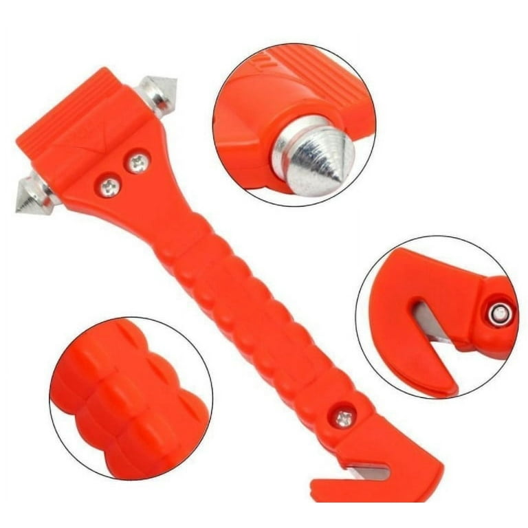 RWRAPS SafeHammer - Safe Hammer Glass Breaker,Hammerdex Car Safety  Tool,SafeHammer Glass Breaker,Seat Belt Cutter Emergency Escape Tool (4  Colors)