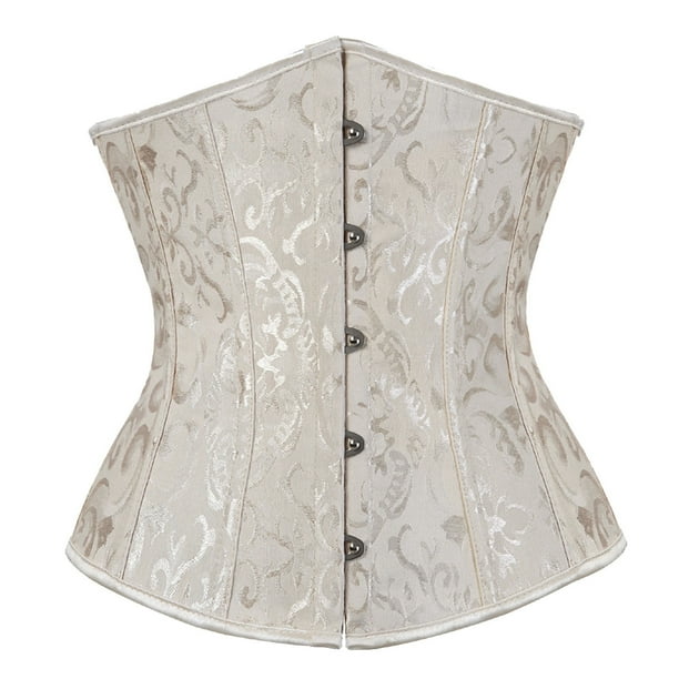 Prolriy Corset Shapewear Ropa interior Corsés Talla Moda Traje Plus Mujeres Shapewear con ballenas Shapeware Entrenador de cintura para mujeres Fajas para mujeres Body Shaper Caqui M
