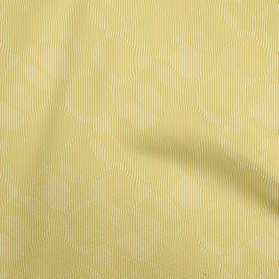 oneOone Cotton Silk Yellow Fabric Abstract Sewing Material Print Fabric By The Yard 42 Inch Wide