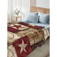 thumbnail image 5 of Texas Star Farm Flat Sheets Only Twin XL Size, Soft Breathable Bed Top Sheets for Mattress, Country Wood Grain Vintage Western Luxury Bedding Flat Sheets for Home Hotel Bedroom Bed Protection, 5 of 9