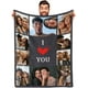 thumbnail image 2 of DayOfShe I Love You Parejas Regalos Manta de fotos personalizada para regalos de novia novio, mantas de fotos personalizadas para regalos de parejas de Navidad, 2 of 4