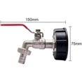 thumbnail image 2 of Adaptador Ibc de 1000 l, adaptador de tanque Ibc, adaptador de tanque S60x6, grifo de jardín de latón, accesorio de manguera de aceite combustible de 1,27 cm Feliz Sencillez, 2 of 5