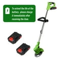 thumbnail image 3 of 24V 650W Lawn Mover Electric Grass Trimmer Cordless W/2 Batteries, Battery Weed Eater, Electric Weed Wacker, Lawn Mower Cordless Pruning Cutter Weed Wacker Garden Trimming Tool, 3 of 11
