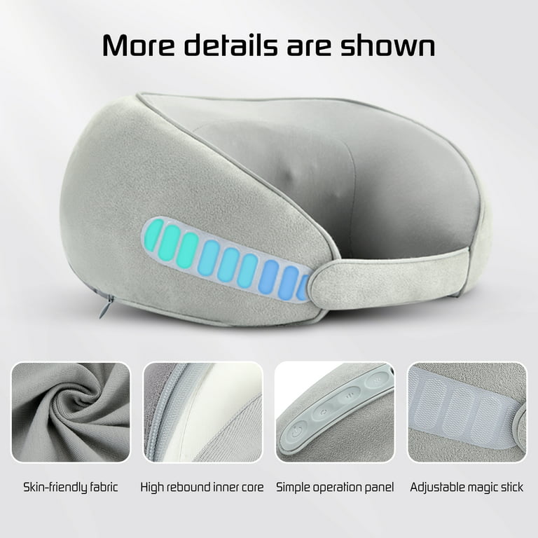 CONQUECO Neck Massager with Heat, Shiatsu Neck Massage Pillow - Deep Tissue  3D Kneading Pillow, Rechargeable Electric Massagers Cushion for Relieve  Muscle Pain - Home, Office & Car, Ideal Gift 