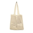 thumbnail image 2 of Bolsa de hombro de punto hueco para mujer de ganchillo simple (amarillo claro) Ehuebsd Para estrenar, 2 of 7