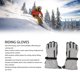 thumbnail image 3 of Guantes De Esquí Impermeables 1 Par -30 ℉ Guantes De Ante De Piel De Ciervo Con Aislamiento De Invierno, Guantes Térmicos Para Ciclismo, Correr, Conducir En Clima Frío Para, 3 of 7