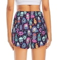 thumbnail image 2 of Lsque Funny colorful skull ghost Printed Women's Running Shorts with Liner Pockets,Elastic Quick Dry Workout Athletic Gym Yoga Shorts,Womens High Waist Shorts-XX-Large, 2 of 9