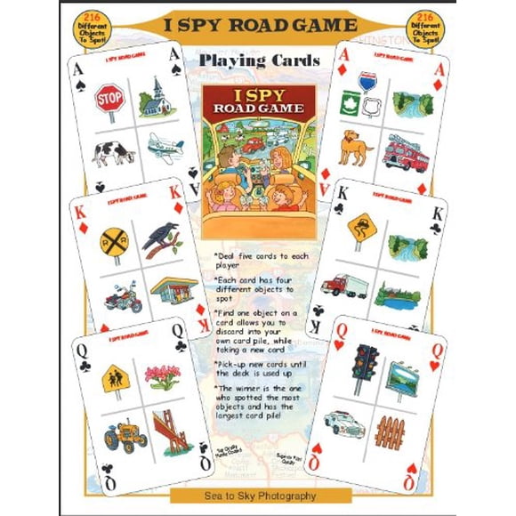 Juego I Spy Road - Naipes (Impreso en EE. UU.)
