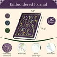 thumbnail image 2 of Embroidered Lined Journal Notebook for Women A5 Floral Journals for Writing Aesthetic Journaling Notebooks for Gift Diary Sketching Note Taking, Cloth Cover, Gift Box, 5.7"x8.3",Purple, 2 of 7