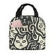 thumbnail image 1 of Easygdp Abstract Cat Faces Pattern Bolsa Térmica Premium - Tela Oxford Impermeable, Gran Capacidad, Bolsillo Frontal, Unisex para Trabajo, Escuela, Actividades al Aire Libre y Picnics, 1 of 8