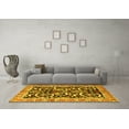 thumbnail image 3 of Ahgly Company Machine Washable Indoor Rectangle Animal Yellow Traditional Area Rugs, 8' x 12', 3 of 4