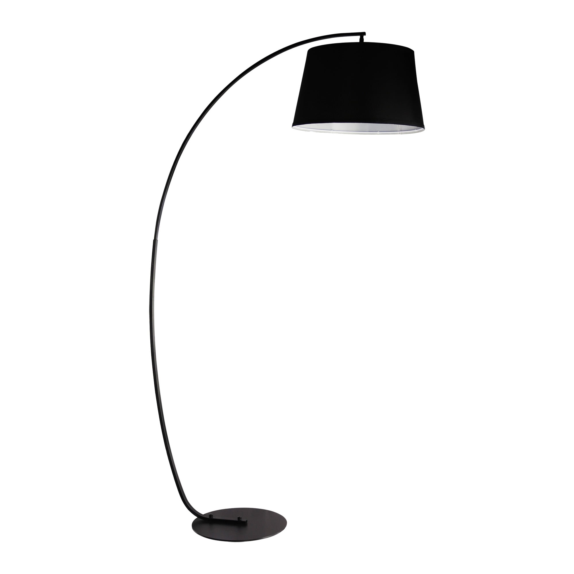 Abble Modern 75" Arched Floor Lamp for Living Room and Bedroom -Black
