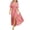 Hot Pink, variant on Xaqiouau Women Solid Color V Neck Short Sleeve Wrap Maxi Dress Waist Tie Front Slit Elegant Flowy Boho Chic Casual Vacation Daily Summer Dress Red XL