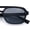 All Black, variant on SA106 Snug Double Bridge Flat Top Retro Square Aviator Sunglasses / All Black