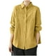 thumbnail image 1 of Vestidos Casuales Para Mujer, Blusas De Mujer De Moda Camisa de manga larga con botones de solapa y bordado de lino para mujer, 1 of 5