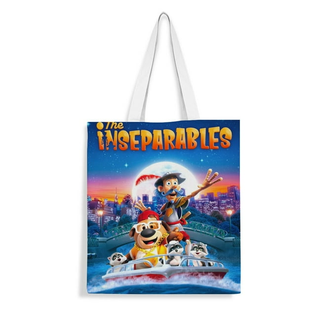 The Inseparables Bolso de tela con estampado de lienzo para mujer, bolsa de compras reutilizable y estética, con cremallera interior, regalo para mujer,40*40cm.