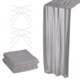 thumbnail image 1 of 2 Paquete 10 Pies Chifón Mesa Camino, 28 x 120 Pulgadas Rústico Gasa Mantel Transparente Boda Mesa Camino para Boda Nupcial Fiesta Mesa Decoraciones, Gris, 1 of 6