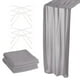 thumbnail image 1 of 2 Paquete 10 Pies Chifón Mesa Camino, 28 x 120 Pulgadas Rústico Gasa Mantel Transparente Boda Mesa Camino para Boda Nupcial Fiesta Mesa Decoraciones, Gris, 1 of 6