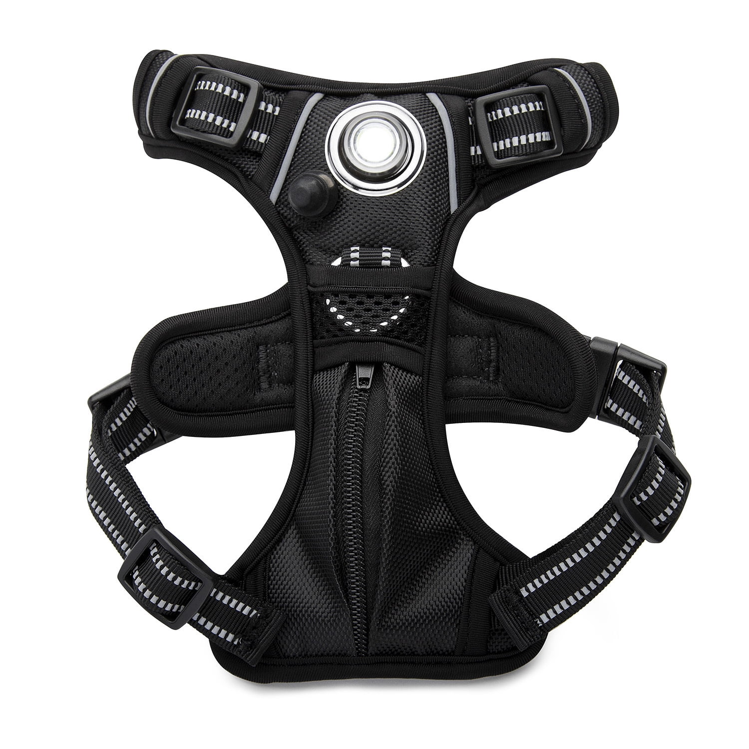 Reflective LED Harness by Headlight Harness, Size Large, Black