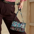 thumbnail image 3 of Vera Bradley Women's Cotton Quilted  Wallet Crossbody Purse with RFID Protection in Enchantment, 3 of 4