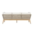 thumbnail image 2 of Pemberly Row Modern Teak Wood Sofa with Beige Color Rope Design, 2 of 5