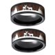 thumbnail image 2 of Anillos para mujer, regalos para mujer, anillo negro con incrustaciones de madera, anillo de ciervo, anillo de boda para hombre, anillo de acero de titanio, 2 of 4