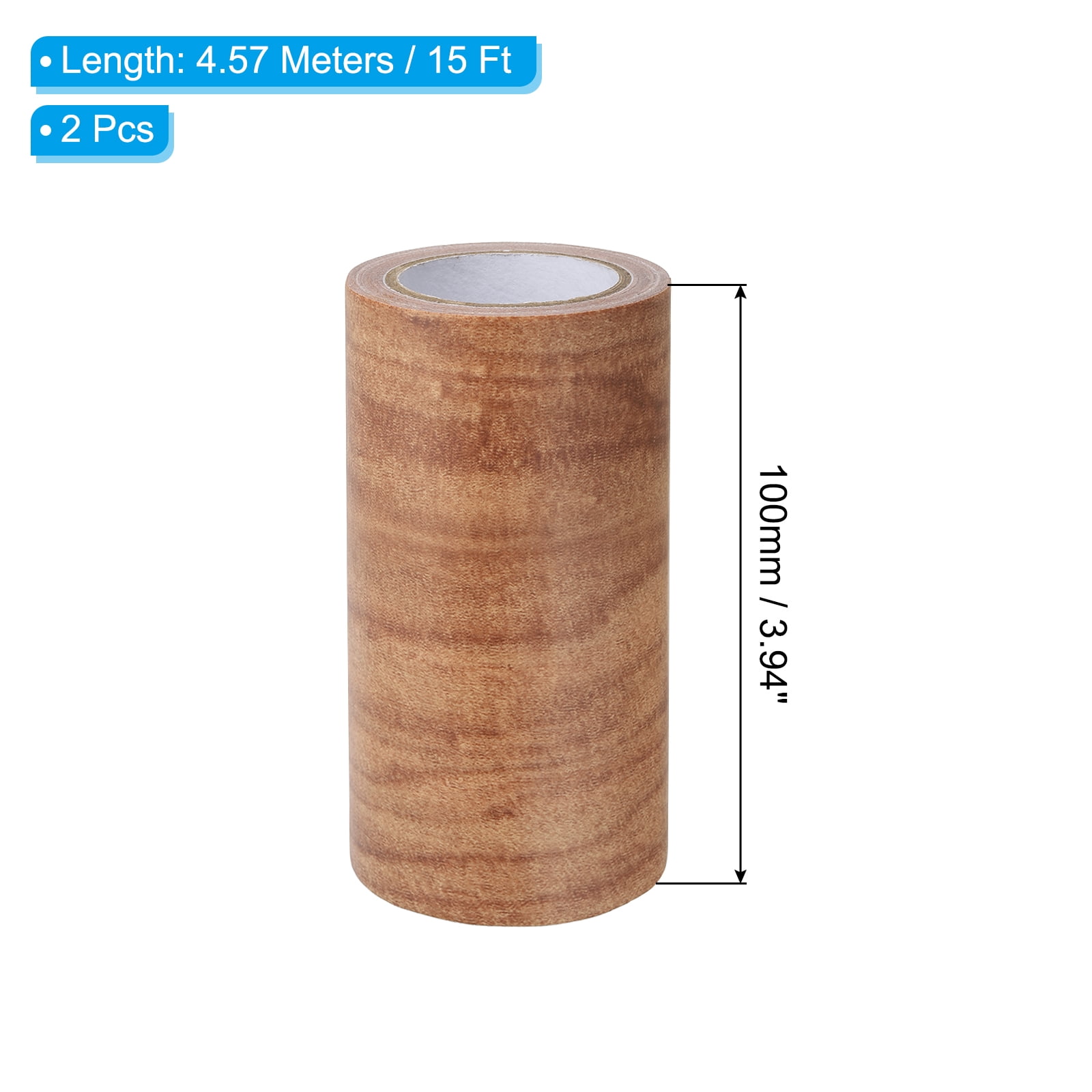 Uxcell Wood Grain Repair Tape Self Adhesive Realistic Textured Repair Tape Patch Chestnut Maple 4"x15ft