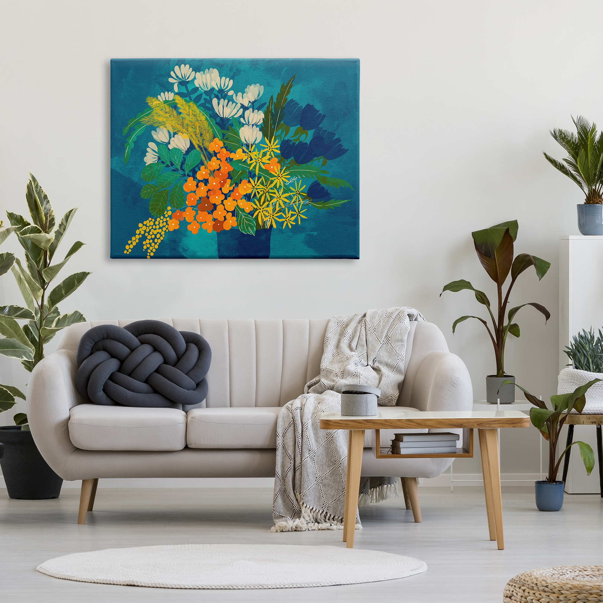 Stupell Industries Mixed Vase Florals Botanical & Floral Painting Gallery Wrapped Canvas Art Print Wall Art, 48 x 36